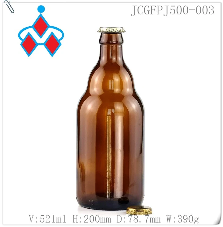 Potel Gwydr Cwrw Ambr 500ml